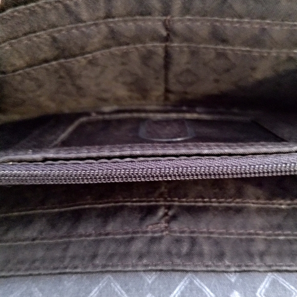 Vera Bradley Exotic Floral And Tiger Print Black Quilted Women Bag & Wallet Set - Picture 14 of 14